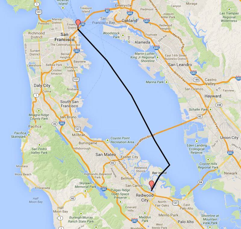 Google San Francisco sticht in See