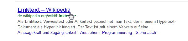 Onpage Friday - Link bei Google